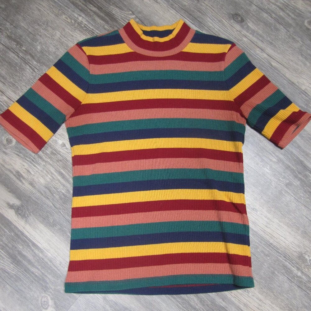 Madewell Striped Short Sleeve Tee in Mustard, Rust, Teal, Navy, and Maroon